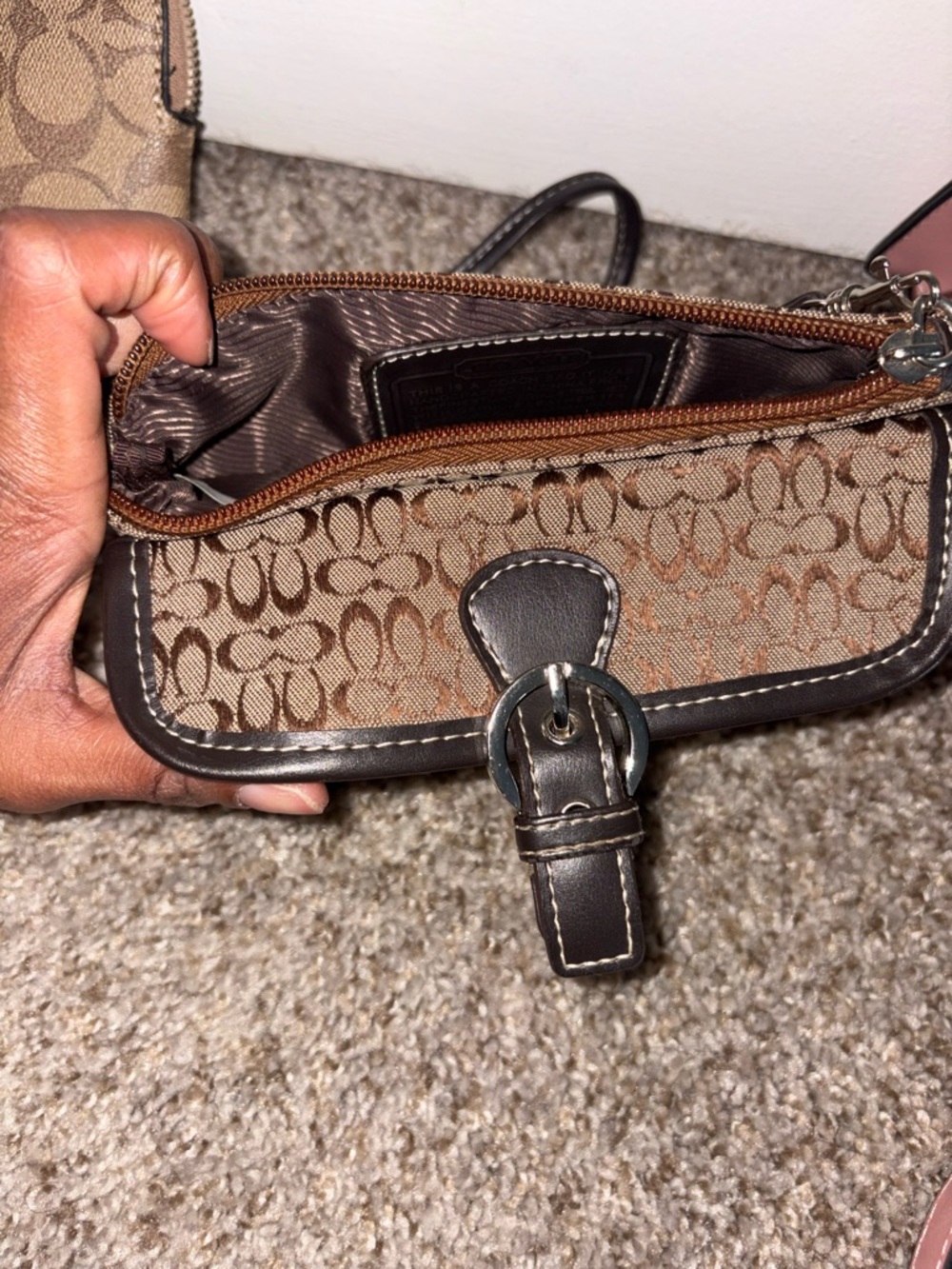 Coach Rose Pink Leather Crossbody with Gold-Tone Buckle - Picture 4 of 5